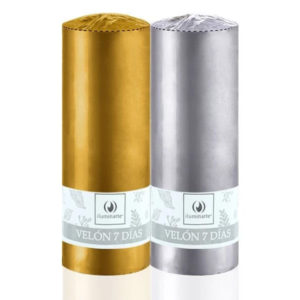 VELON 7 DIAS ILUMIN. ORO/PLATA 16X5,6 CM