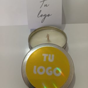 4 VELAS DE SOJA, AROMATIZADAS CON TU LOGO