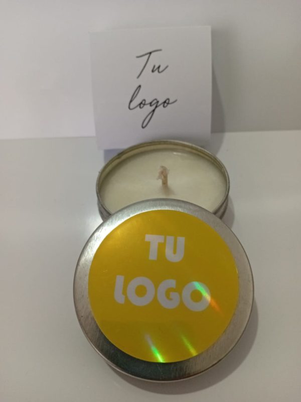 4 VELAS DE SOJA, AROMATIZADAS CON TU LOGO