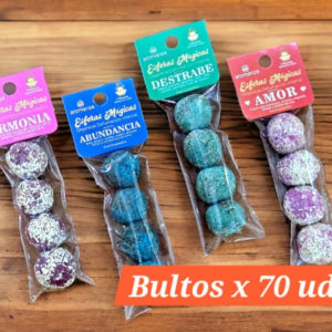 ESFERAS MAGICAS X 4 COLGABLES AROMANZA BULTO X 70